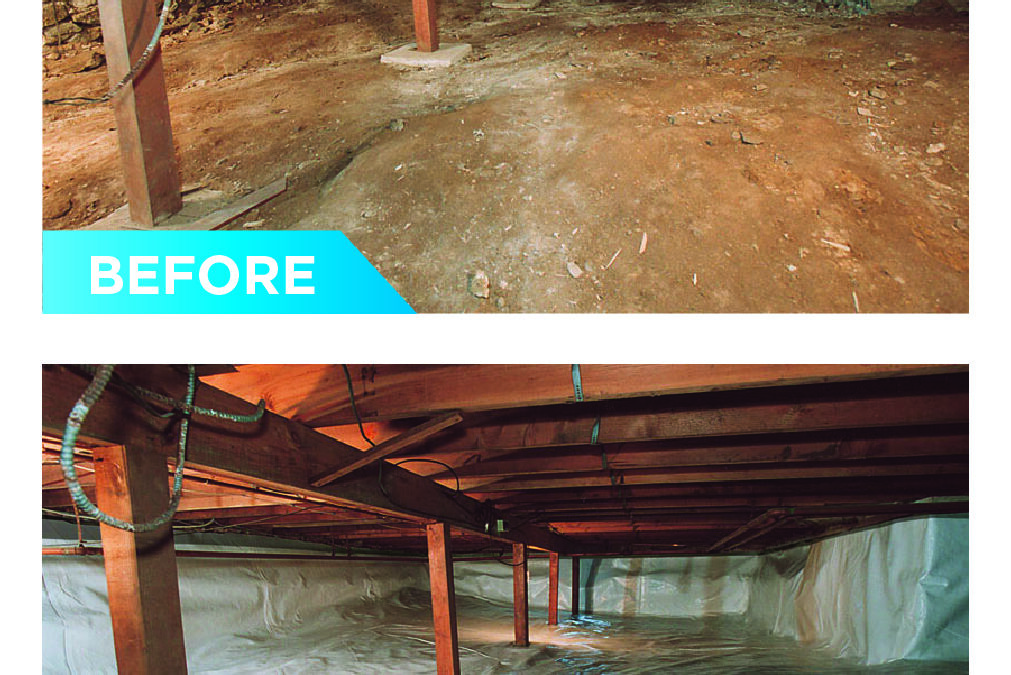 Why is it important to encapsulate and dehumidify a crawlspace?